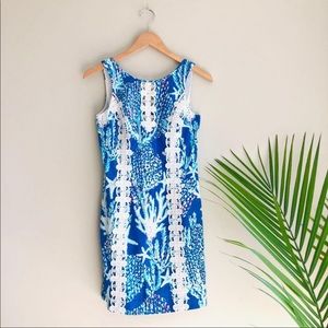 Lilly Pulitzer Ember Shift Brewster Blue Dress 0